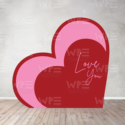 One Panel Big Heart Backdrop