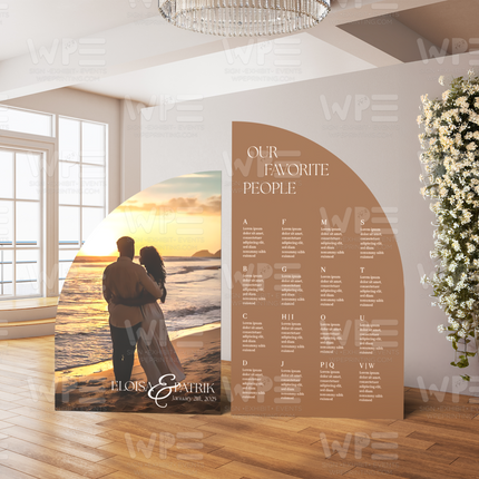 Double Half-Arch Seating Chart Set