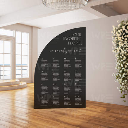 Single Seating Chart - Choose Shape