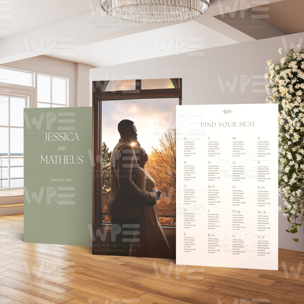 Rectangular Seating Chart Backdrop Set