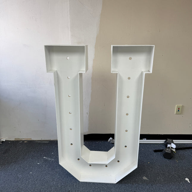 4ft U marquee, no lights final sale