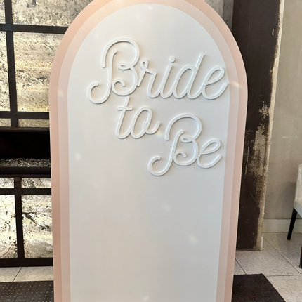 6.5ft Bride to Be Foam Board Backdrop