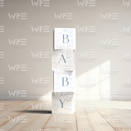 3D Baby Block Cube Boxes