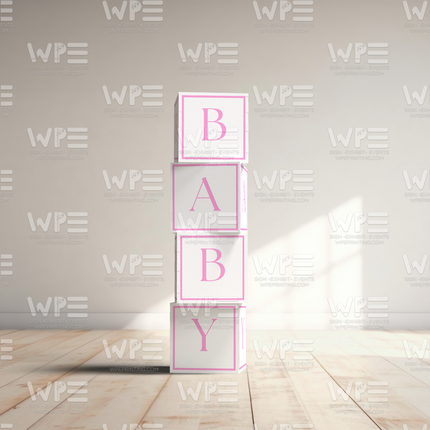 3D Baby Block Cube Boxes
