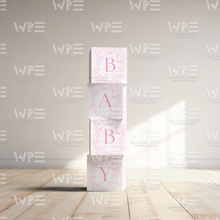 3D Baby Block Cube Boxes