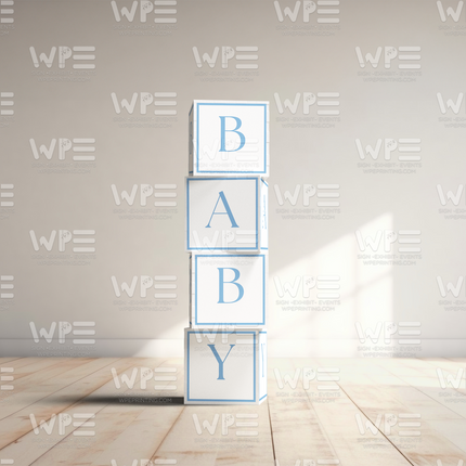 3D Baby Block Cube Boxes