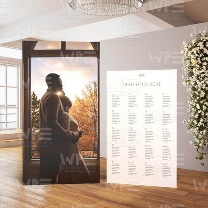 Rectangular Seating Chart Backdrop Set