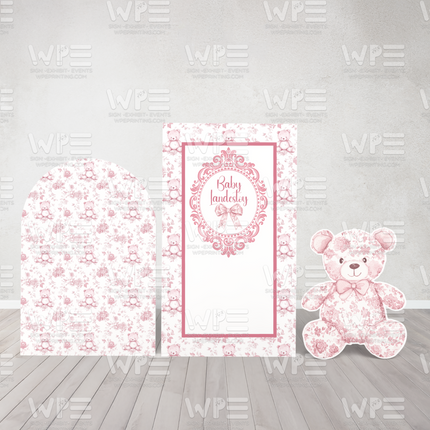 Toile de Jouy Celebration Set – Timeless Elegance in Pink
