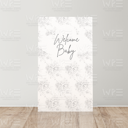 Welcome Baby Hot Air Balloon Backdrop Set