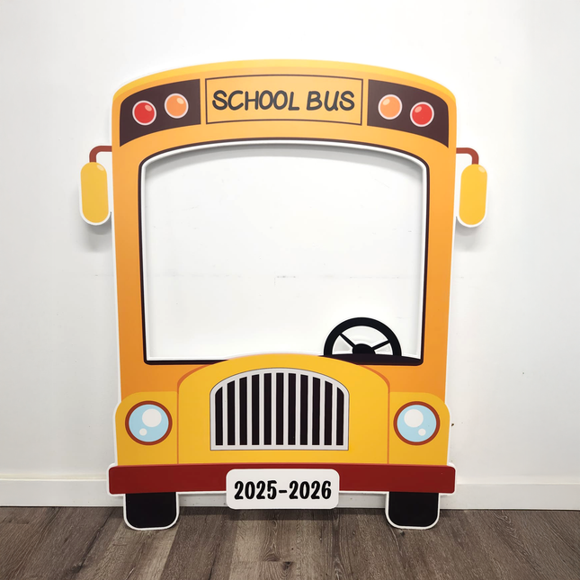 School Bus Photo Frame Cutout