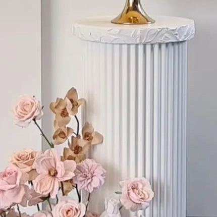 Rippled White Cake Stand  - Rental